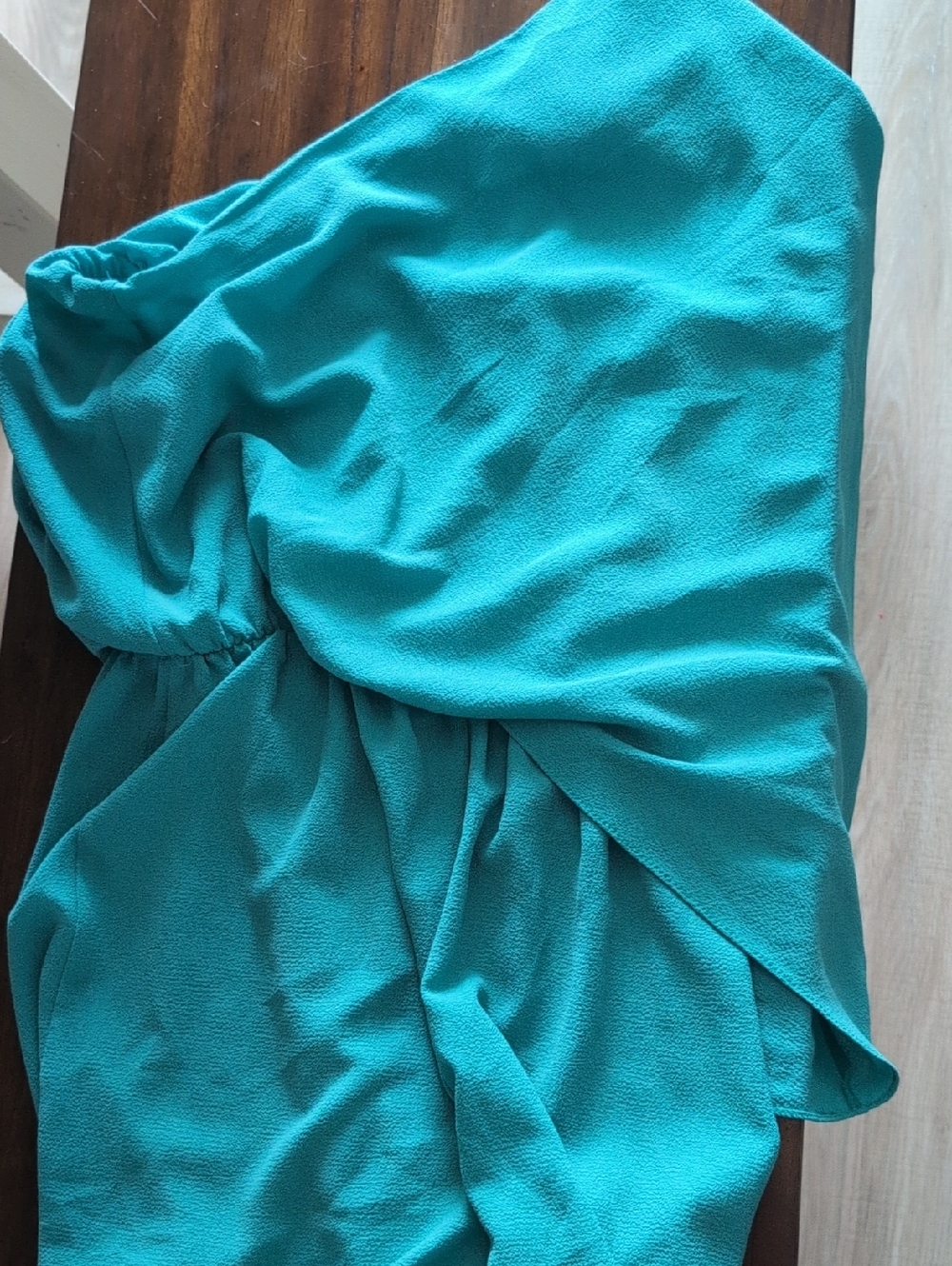 Turquoise Blue Draped Romper